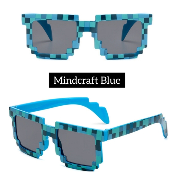 5/25 kids Minecraft themed sunglasses 2 colors avail Green or Blue new in pack. - Picture 6 of 14